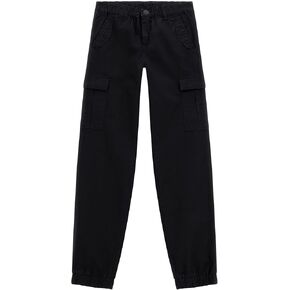 GUESS Boys' Garment Dye Poplin Cargo Pants