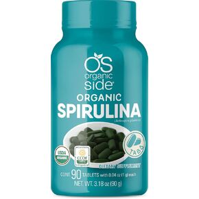 | Spirulina Tablets | Pure Organic Spirulina for Energy, Immunity, and Wellness | 90 Vegan Tablets | Non-GMO, Rich in Protein, Antioxidants, and Nutrients for Overall Health
