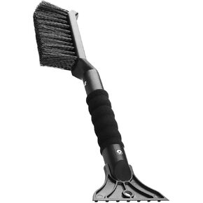 OxGord 2-in-1 Ice Scraper & Snow Brush - No Scratch w/Soft Bristle Best for Frost Remover & Broom Removal Tool - Auto Windshield Window Cleaning Kit - Heavy Duty Winter Car Accessories w/Grip Handle​