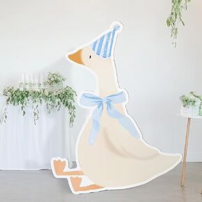 One Silly Goose Party Decorations Backdrop Silly Goose Birthday Party Background Decorations for Birthday Baby Shower Decorations (Blue)