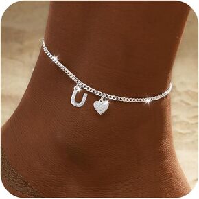 Gold Anklets for Women Waterproof 14k Plated Gold Layered Ankle Bracelets for Women Trendy Cute Simple Anklets Beach summer Jewelry Minimalist Gift for Women