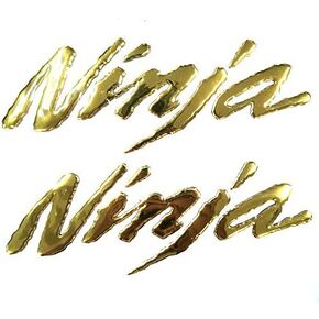 3D Logo Emblem Sticker Decal Polish Gloss Gold Raise Up Compatible with Kawasaki Ninja 250 300 400 650 1000