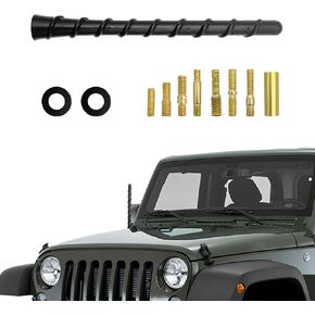 Car Spiral Antenna, 7 Inch Flexible PVC Rubber Vehicle Antennae Mast Replacement, Waterproof Auto Toppers Short Antenna for Optimized FM/AM Reception, Car Accessories
