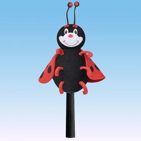 Cute Red Ladybug Car, Truck, SUV Antenna Topper Auto Accessory (Fits Thick Fat Style Antenna)