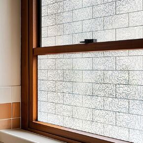 Window Privacy Film, Frosted Glass Decorative Static Cling, Removable Sun Blocking Vinyl Covering,Window Film for Home Kitchen Living Room Bathroom,Sea of Flowers,17.3" x 78.7"