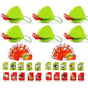 Frog Tongue Game Set - Mask With Blow Tongue, Lizard Toy, Multiplayer Party Game (4-Pack Masks)