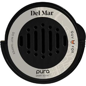 Pura & GUY FOX Car Scent Refill - Fragrance for Pura Car Diffuser - Clean & Safe Luxury Diffuser Scent - Long-Lasting Fragrance for 30 Days of Aroma - Must-Have - Del Mar