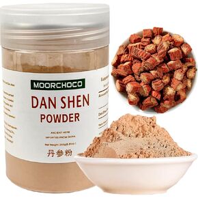Dan Shen Powder Salvia Miltiorrhiza Powder Red Sage Root 丹参粉 120mesh (8.81oz)