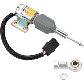 24V Fuel Shut Off Solenoid Compatible with Cummins Diesel Engine 6BT 4BT 5.9L Hyundai Excavator R220-5 R210-3 R220-5 Komatsu Excavator PC200-6 Replacement for 3932530 SA-4756-24