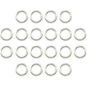 20 حزمة 0.5 بوصة مشبك مشبك clips carabiner دائرة الينابيع ، مقطع مفاتيح مفاتيح مفاتيح المعادن لمحافظ كيس المفاتيح (الفضة)