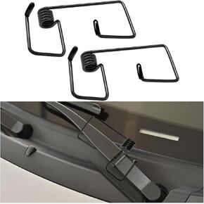 Windshield Wiper Arm Pressure Spring Booster with Silicone Cover, Enhance Wiper Arm Performance, Universal Car Accessory for Improved Visibility in Rain and Snow (2PCS/Black)