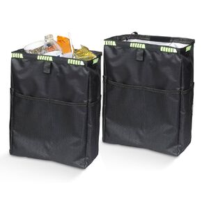Car Trash Can, Car Trash Bag Hanging, 3.5 Gallons Ultra Large Capacity Organizer and Storage with Adjustable Straps, Leakproof Lining (Pack of 2)