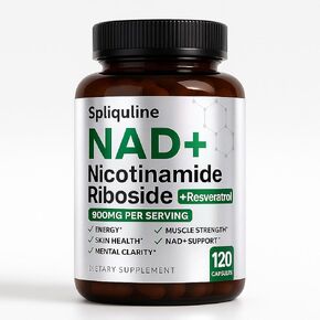 NAD Resveratrol Supplement 900mg, Anti-Aging NAD Supplement with Nicotinamide Riboside & Quercetin for Women & Men, Supports Cellular Energy, Brain, Muscle,120 Capsules