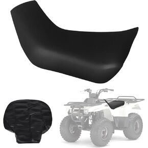 Seat Cover Compatible with 1988-2011 Kawasaki Bayou 220 250, Heavy Duty Leather ATV Seat Cover Replacement, Black