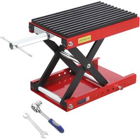 Motorcycle Lift Jack - 1200LBS Transmission Scissor Stand with Wide Deck & Dolly, Thickened Rubber Pad for Dirt Bikes, Atvs, Street Bikes & Cruiser Motorcycles