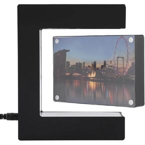 Levitating Photo Frame , 1pcs Magnetic Levitating Photo Frame Magnet Display Stand 12. 7 x 8. 6cm Photo Size for Home Office Wedding Decoration