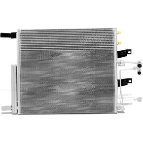 DNA MOTORING OEM-CDS-4436 4436 Aluminum Air Conditioning A/C Condenser For 2012-2017 RAM 1500 2500 3500 5.7L 4.7L, Metallic