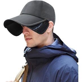 Summer Sun Visor Hat with Retractable Brim UV Protection Adjustable Golf Cap Beach Sport Hat for Women Men