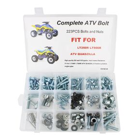 Xitomer 223 PCS Plastics Engine Body Frame Exhaust Bolts Kit Fit for LT250R LT500R ATV QUADZILLA, Motorcycle Bolts Kit Fit for LT250R Accessories