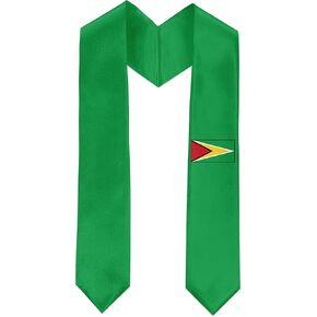 Guyana Flag Graduation Sash Satin Scarf 72" Stole for Abroad Student International Study Class