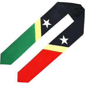 Saint Kitts And Nevis Flag Graduation Sash/Stole/Scarf 180X13CM Double Sided for Study Aboard International Students Graduation Decoration Item Gift