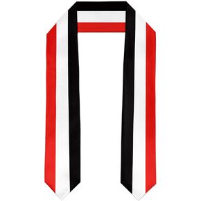 Yemen Flag Graduation Stole Satin Stole Scarf for Study Aboard International Students 72" Length