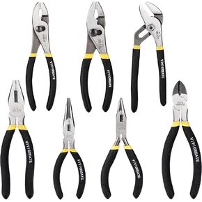 الطلاء المكون من 7 قطع من 7 قطع أدوات شاقة متعددة الأغراض لإصلاح المنزل DIY Auto Celectrical Cofmons تشمل خطوط مفصل الانزلاق الطويلة والخلايا الزجاجية المائلة De Corte Herramientas