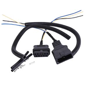 محراث وشاحنة جانب الأسلاك تسخير 3 قابس متوافق مع Western Fisher Plous Harness Kit استبدال 27063 3 دبوس ثلج محراث الجانبية تسخير مجموعة الأسلاك