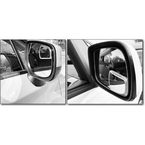 NXTGEN Extended View Blind Spot Mirrors | Universal Fit | Real Glass | Premium Clarity & Visibility - 2 Piece Set (Left & Right)