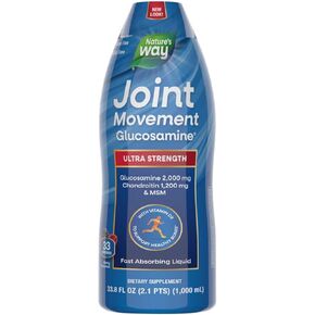 Ultra Strength Joint Movement Glucosamine, Shellfish Free, Gluten Free, Sugar Free (Glucosamine 2000mg + Chondroitin 1200mg + MSM 500mg) 33.8 Fl Oz (Pack of 1)