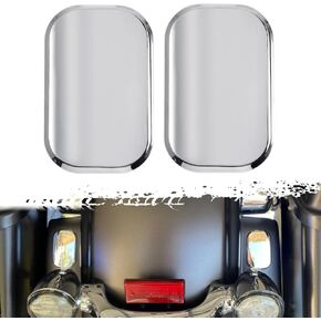 Antenna Hole Plug Filler Covers Motorcycle Flip-Off Flag Antenna Hole Covers Fit for Harley Touring Road Glide 2010-2023 Street Glide 2006-2023 Chrome 2 PCS