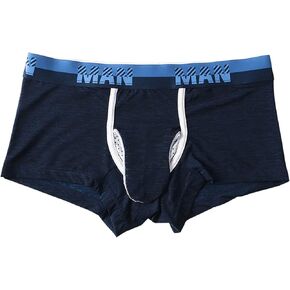 Mens Ice Silk Elephant Nose Boxer Briefs Pouch Underwear Separate Soft and Breathable Underpants