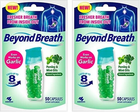 Beyond Breath – Breath Freshening Capsules For Fresher Breath From The Inside Out –Works On Garlic And Odors From Other Food - Lasts Up To 8 Hours - 50 Capsules in Saudi Arabia