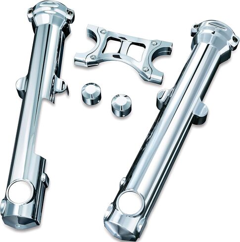 Kuryakyn 7202 Motorcycle Accent Accessory: Fork Skin Kit for 2004-17 Harley-Davidson Sportster Motorcycles with Single Disc Front End, Chrome in Saudi Arabia