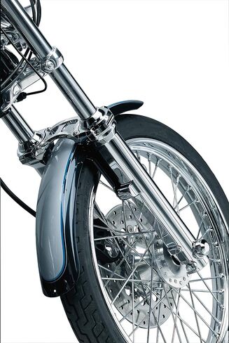Kuryakyn 7202 Motorcycle Accent Accessory: Fork Skin Kit for 2004-17 Harley-Davidson Sportster Motorcycles with Single Disc Front End, Chrome in Saudi Arabia