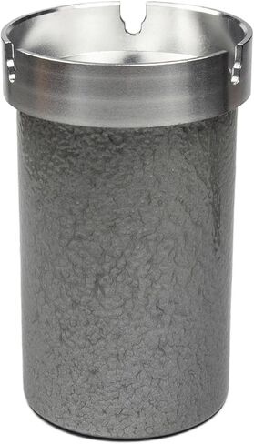Aluminum Car Ashtray Smellproof for Cup Holder,Portable Auto Ashtray Smokeless Car Accessories for Home Office (Black) in Saudi Arabia