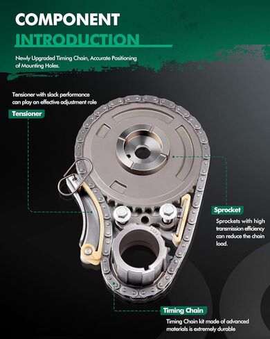 SCITOO Engine Timing Chain Kit suitable for Chevrolet Avalanche Express 1500 Express 2500 Silverado 1500 for GMC Savana 4500 Sierra 1500 HD 9-5490 S894T C-3227 TS13227 T66092 06-15 in Saudi Arabia