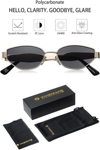 Retro Cat Eye Sunglasses for Women, Trendy 2025 Women's Shades, Fashion Cateye Sun Glasses UV Protection VF2249 in Saudi Arabia