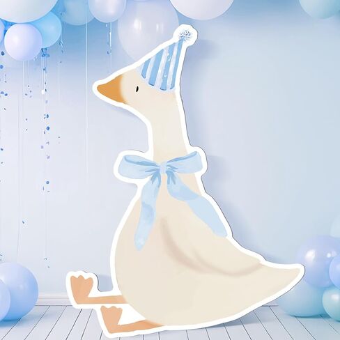 One Silly Goose Party Decorations Backdrop Silly Goose Birthday Party Background Decorations for Birthday Baby Shower Decorations (Blue) in Saudi Arabia