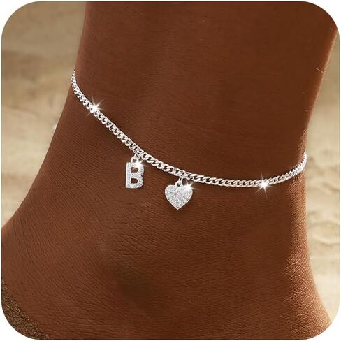 Gold Anklets for Women Waterproof 14k Plated Gold Layered Ankle Bracelets for Women Trendy Cute Simple Anklets Beach summer Jewelry Minimalist Gift for Women in Kuwait