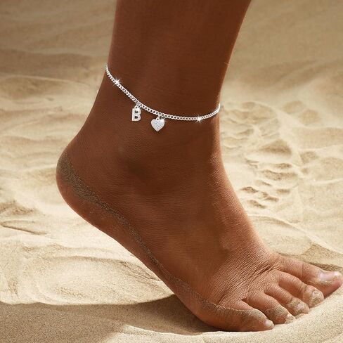 Gold Anklets for Women Waterproof 14k Plated Gold Layered Ankle Bracelets for Women Trendy Cute Simple Anklets Beach summer Jewelry Minimalist Gift for Women in Kuwait
