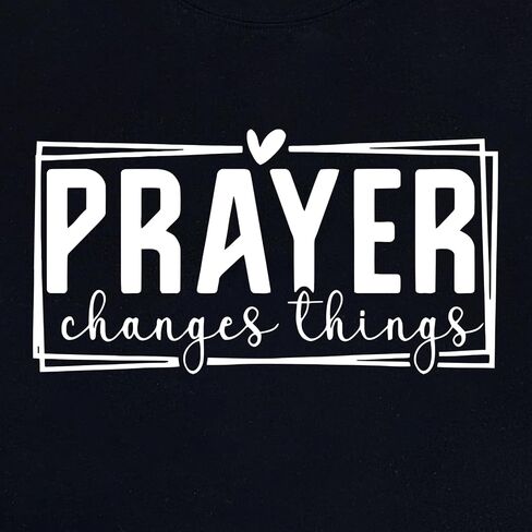 Lookface Women Crewneck Prayer Graphic Soft Thirtts Thirts in Kuwait