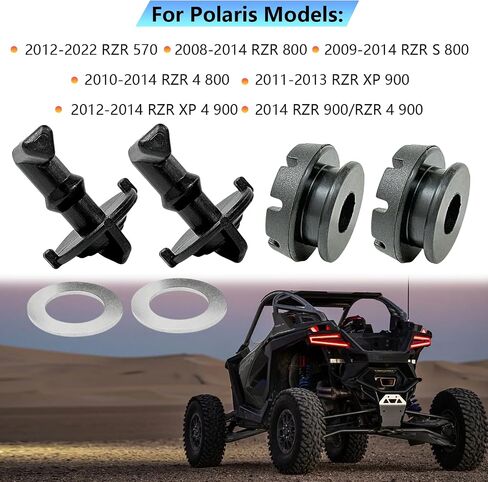 تبديل و Gromsets و Gromsets والغسالات المتوافقة مع Polaris RZR 570 800 S 800 XP 900-2 Pack Black in Kuwait
