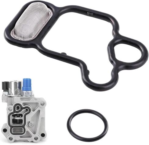 3 PCS Head Gasket Oil Filter Adapter Gasket Kit, 15825-P8A-A01 36172-P8A-A01 91319-PR3-000 Oil Filter Housing Gasket, Compatible with Hon-da Accord Odyssey Pilot, A-cura CL MDX RDX RL (Black) in Kuwait