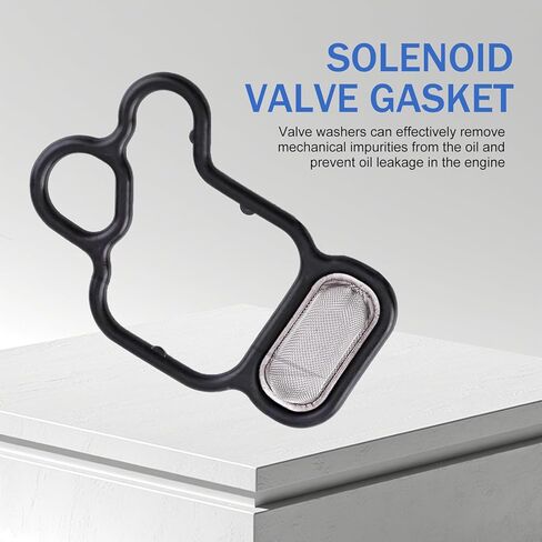 3 PCS Head Gasket Oil Filter Adapter Gasket Kit, 15825-P8A-A01 36172-P8A-A01 91319-PR3-000 Oil Filter Housing Gasket, Compatible with Hon-da Accord Odyssey Pilot, A-cura CL MDX RDX RL (Black) in Kuwait