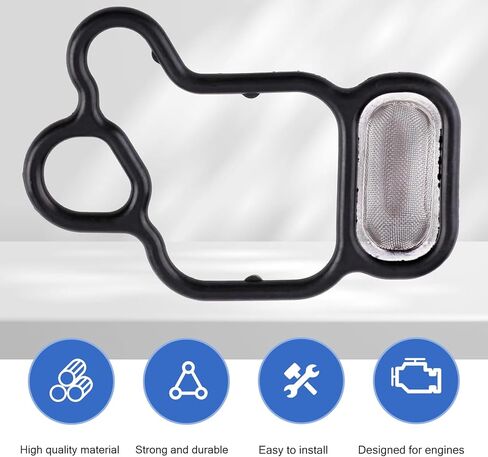 3 PCS Head Gasket Oil Filter Adapter Gasket Kit, 15825-P8A-A01 36172-P8A-A01 91319-PR3-000 Oil Filter Housing Gasket, Compatible with Hon-da Accord Odyssey Pilot, A-cura CL MDX RDX RL (Black) in Kuwait