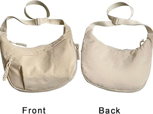 Nylon Hobo Crescent Crossbody Bag for Women,Dumpling Bag Moon Shoulder Bag in Saudi Arabia
