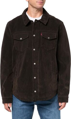 Levi's Men's Faux Leather Shirt Jacket in Saudi Arabia