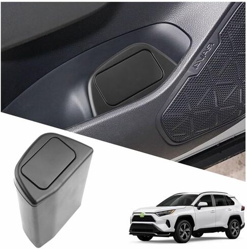 2025 RAV4 Trash Can for Toyota RAV4 XA50 ، صندوق القمامة المصغرة المحمولة مع غطاء للتخزين والقمامة الباب المنظم يمكن أن تتوافق مع 2019 ~ 2025 Toyota RAV4 in Kuwait