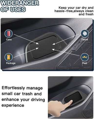 2025 RAV4 Trash Can for Toyota RAV4 XA50 ، صندوق القمامة المصغرة المحمولة مع غطاء للتخزين والقمامة الباب المنظم يمكن أن تتوافق مع 2019 ~ 2025 Toyota RAV4 in Kuwait